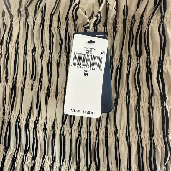 NWT - Taylor Swift Polo Ralph Lauren Nylon Crinkle Stripe A Line Dress - Picture 5 of 8